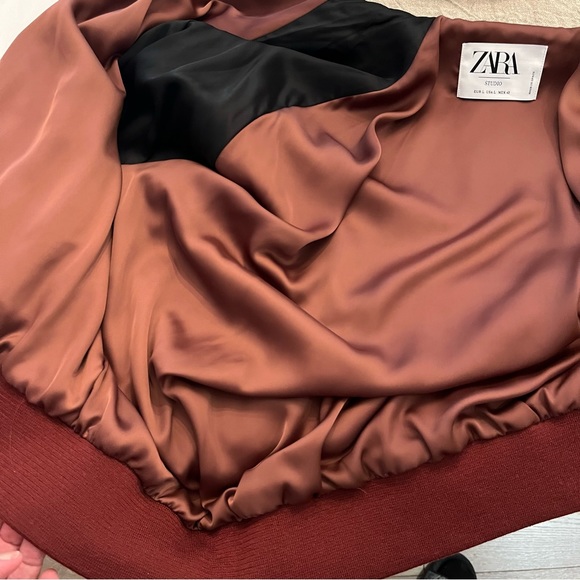 ZARA STUDIO Velvet Bomber Jacket , Limited Edition , Sz L - Picture 14 of 17